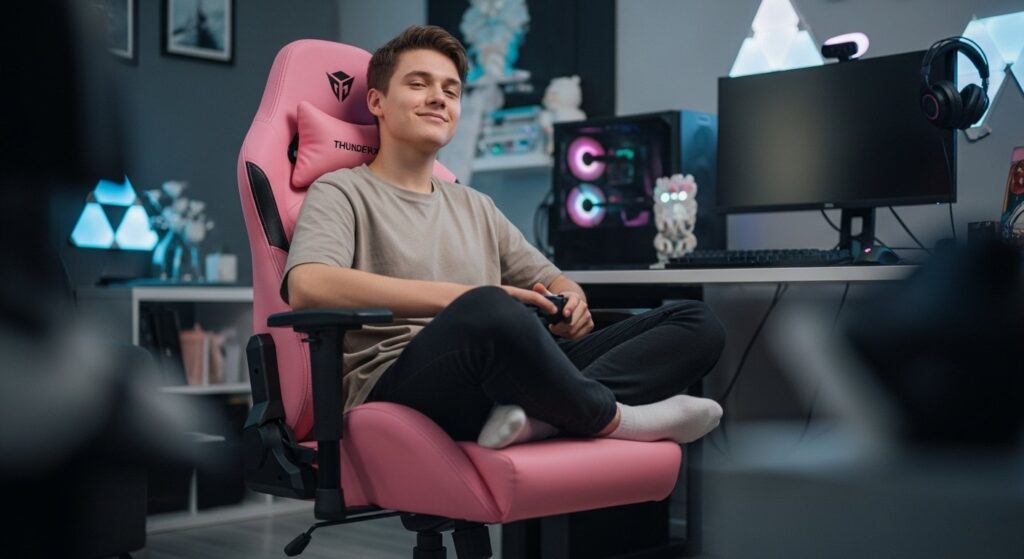 Por que a Cadeira Gamer Rosa EC3 Air Tech é a Melhor Cadeira Para Games de Custo-Benefício em toda a linha de Cadeiras ThunderX3