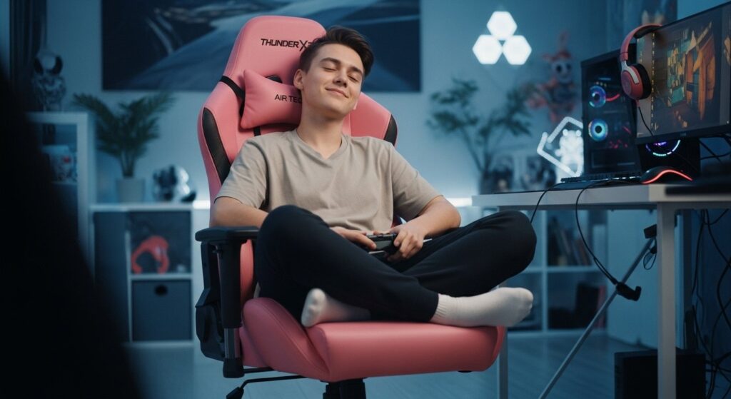 Por que a Cadeira Gamer Rosa EC3 Air Tech é a Melhor Cadeira Para Games de Custo-Benefício em toda a linha de Cadeiras ThunderX3