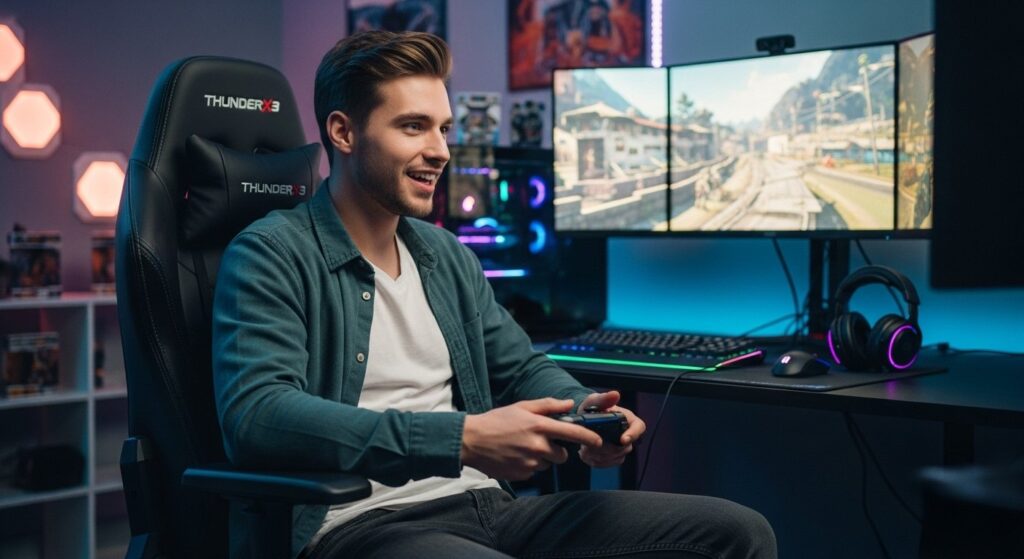 Por que a Cadeira Gamer ThunderX3 TGC12 é a Melhor Escolha entre todas as Cadeiras ThunderX3