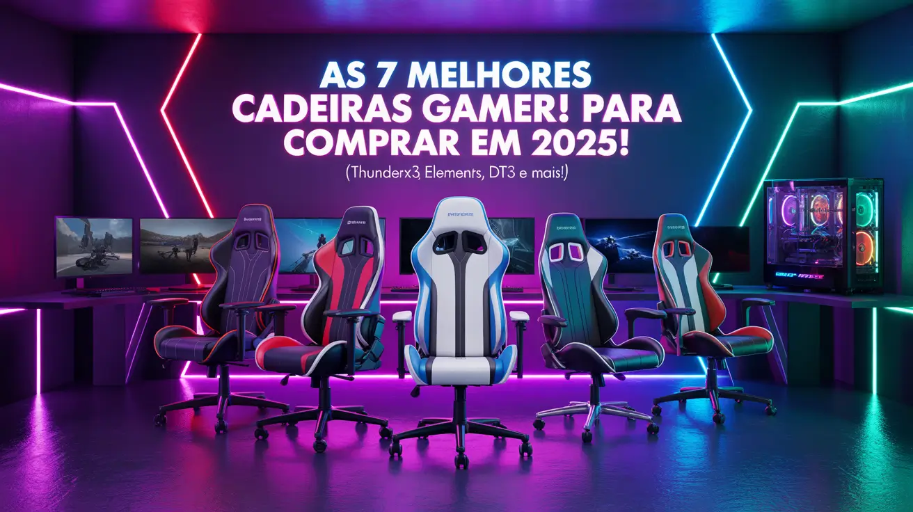 As 7 Melhores Cadeiras Gamer para Comprar em 2025! (ThunderX3, Elements ...